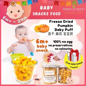 Baby Food Freeze Dried Strawberry Baby Puff Baby Snack 6 month Biskut Baby Biscuit Baby Finger Food Banana Baby Puff Peach Baby Pumpkin Baby Strawberry Yogurt 溶豆 宝宝饼